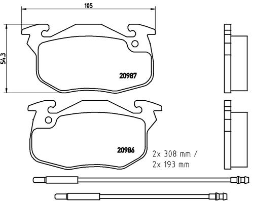 A.B.S. P 61 044 BREMBO Bremsbelagsatz, Scheibenbremse